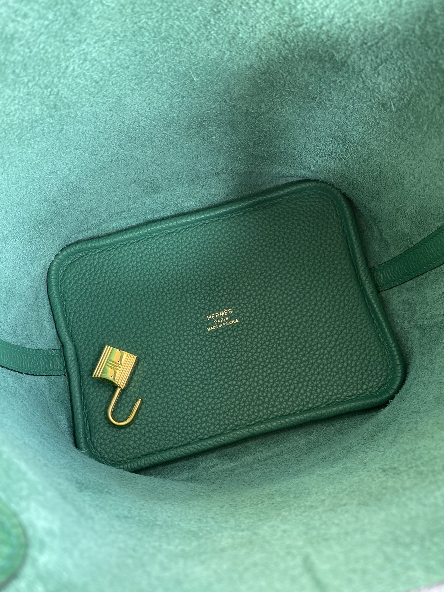 Hermes Picotin Lock 18 Bag In Vert Vertigo Clemence Leather